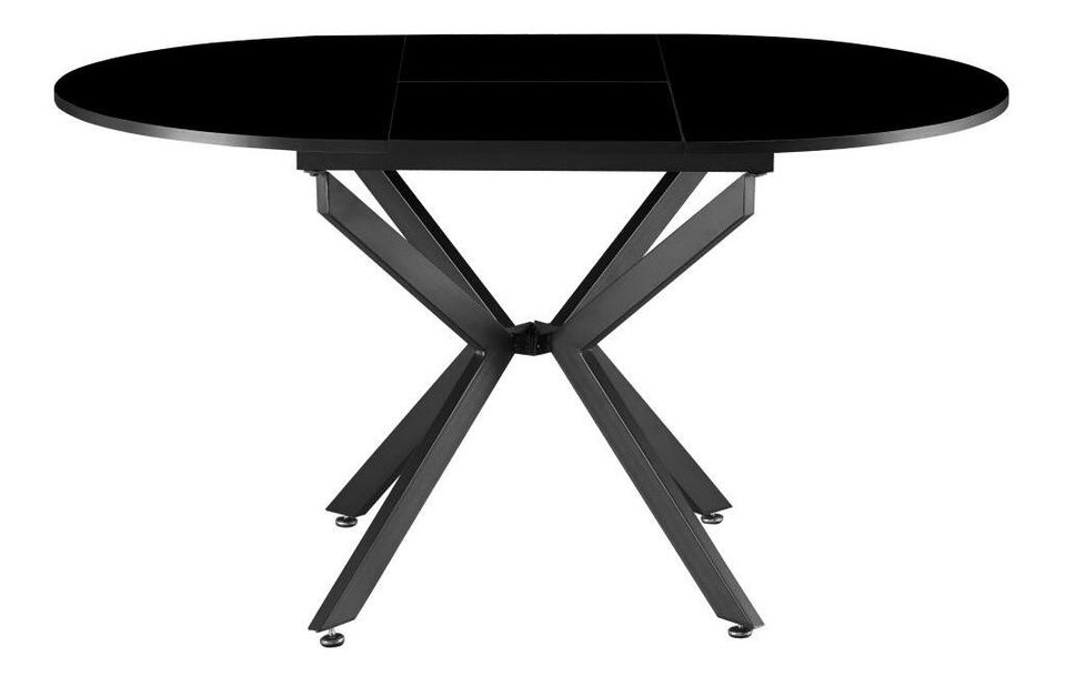 Masă de sufragerie extensibilă Amero (negru) (pentru 4-6 persoane)