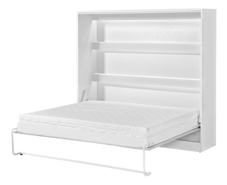 Pat rabatabil 160 Perfecto II (Alb + Alb + negru) (orizontal) (fără iluminat)