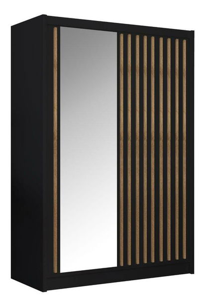 Dulap de haine LADLER (negru + stejar CRAST)