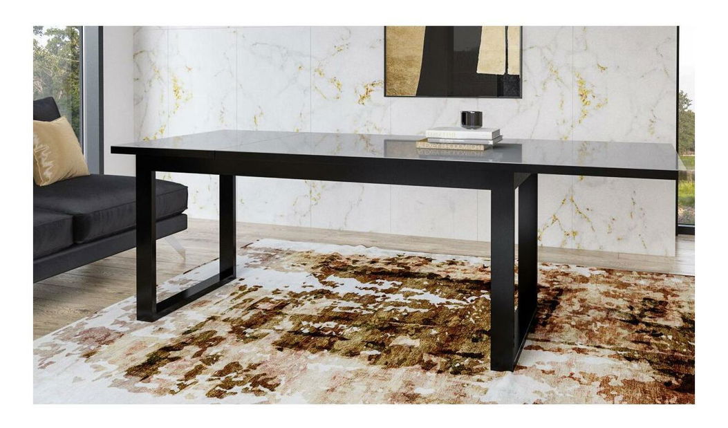 Jedálenský stôl Henry Typ 92 (sivá + sivý vysoký lesk) (pre 6 až 8 osôb)