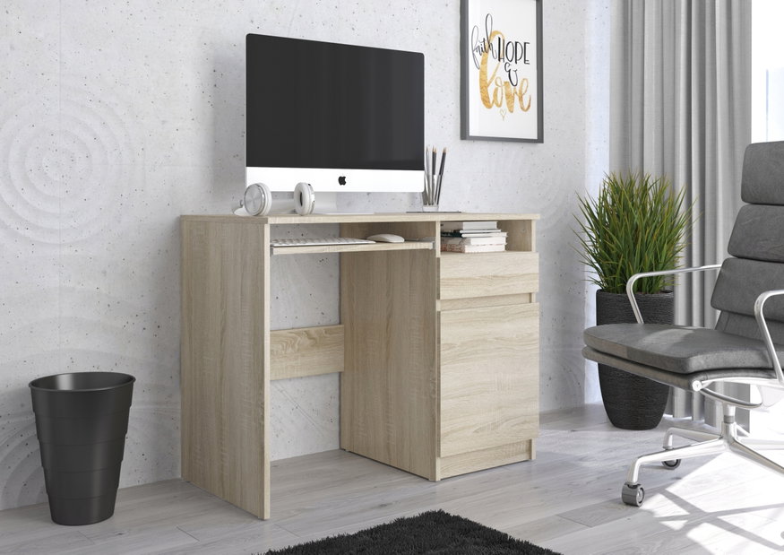 Masă PC Naldar (stejar Sonoma) (D)