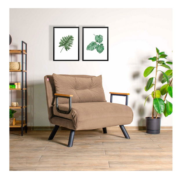 Fotelja na razvlačenje Sandy (svijetlosmeđa)