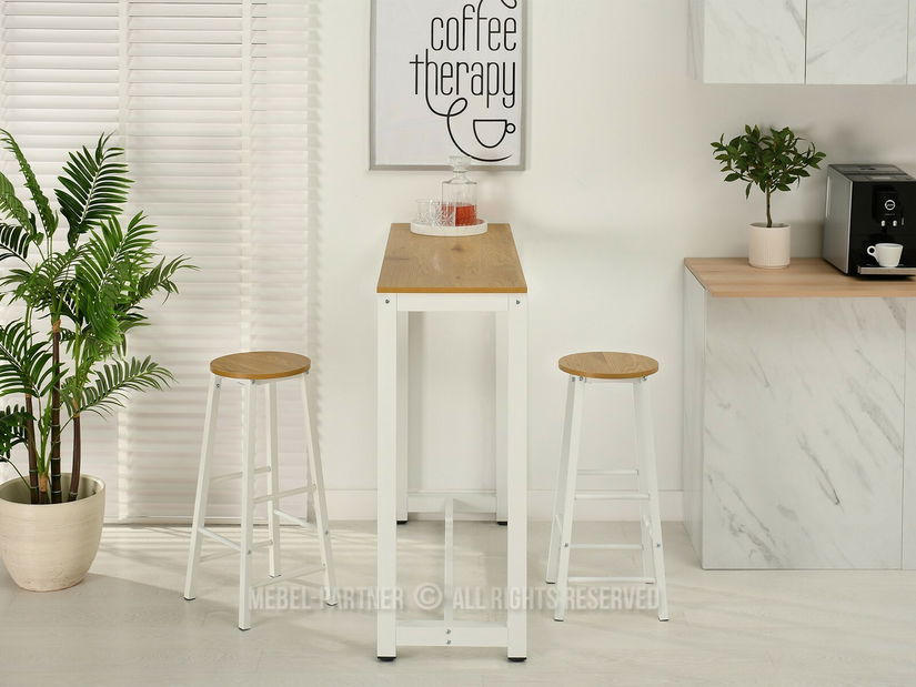 Blagovaonski set Remma (hrast + bijela) (za 2 osobe)