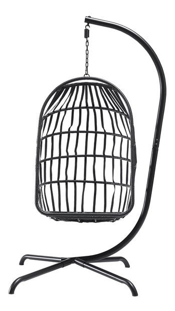 Závesné kreslo Remako (čierna + krémová) 