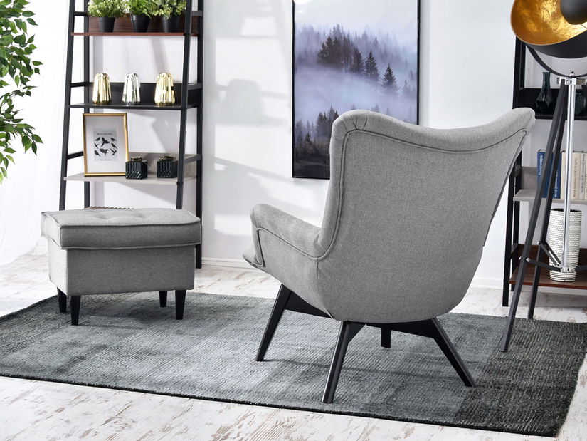 Relaxačné kreslo Florentino (sivá + čierna)