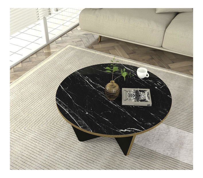 Konferenčný stolík Ligurta (čierny mramor)