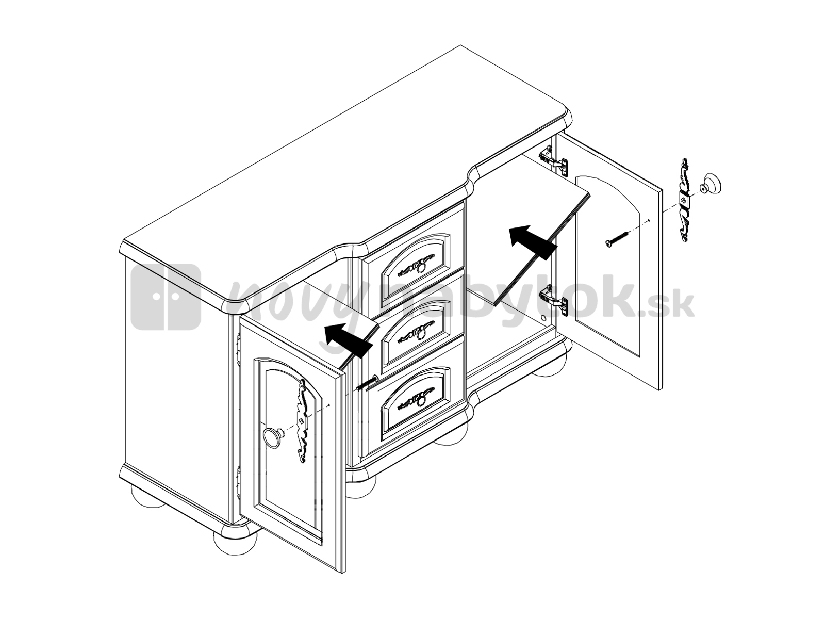 Komoda Bawaria DKOM 2D3S/135 