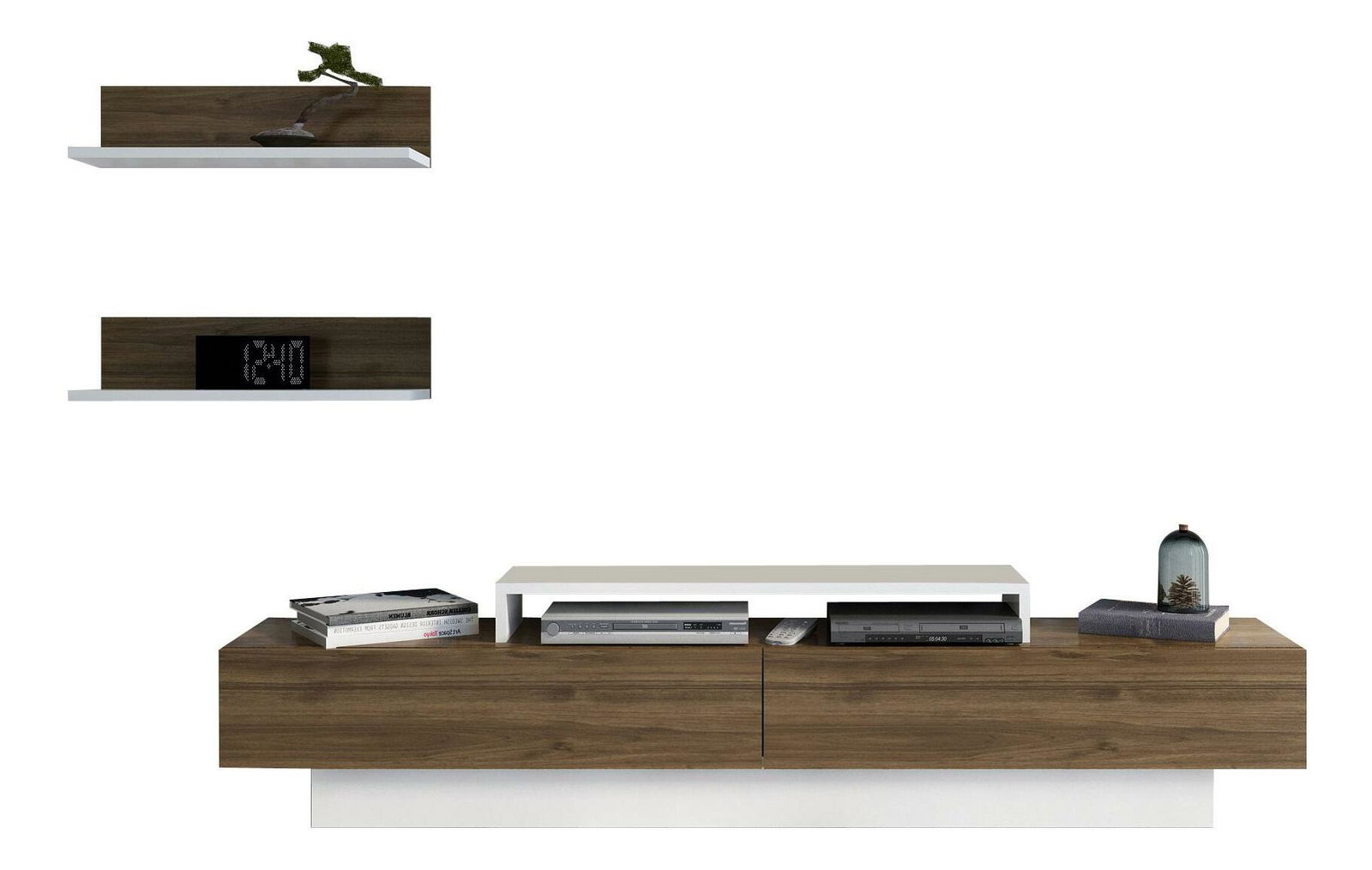 Nappali fal Lusalona (fehér + dió)