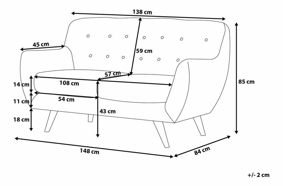 Garnitura za sjedenje Bodmin (mornarsko plava)