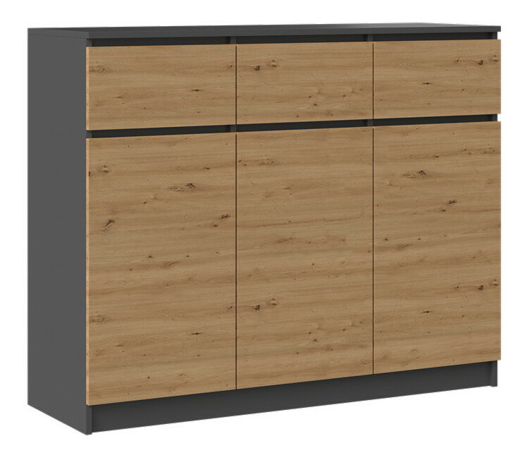 Komoda Musecalo 9 (antracit + hrast artisan)
