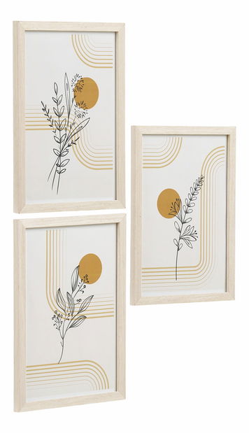 Set 3 ks obrazov Mavandria 1 (prírodná)