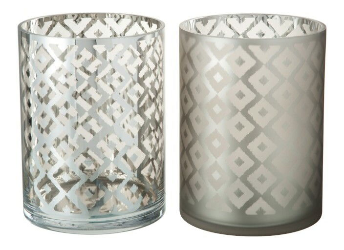 Svietnik Jolipa (18x18x24cm) (Strieborná)