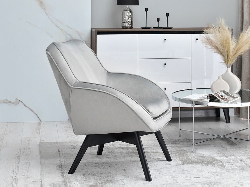 Dizajnové kreslo Merch (sivá)