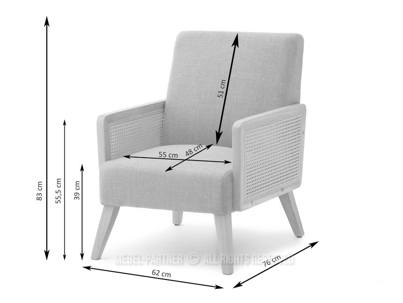 Fotelja Frost (grafit)