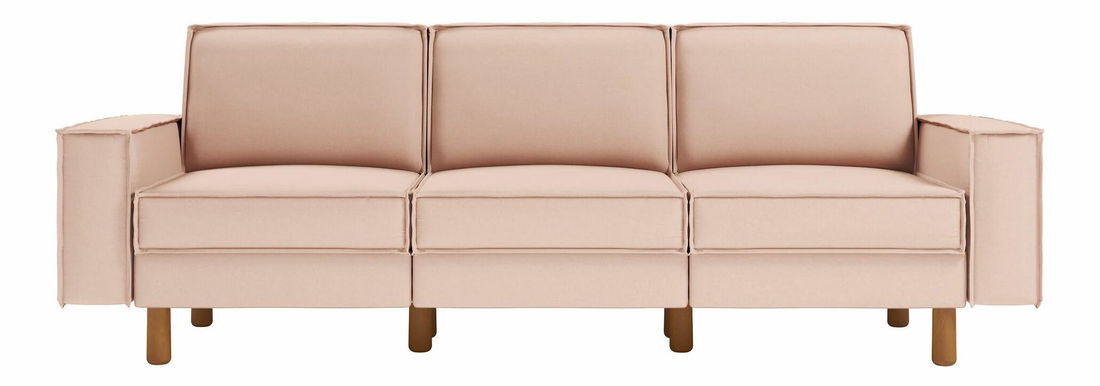 Pohovka trojsedačka Spary E (lososová + orech)