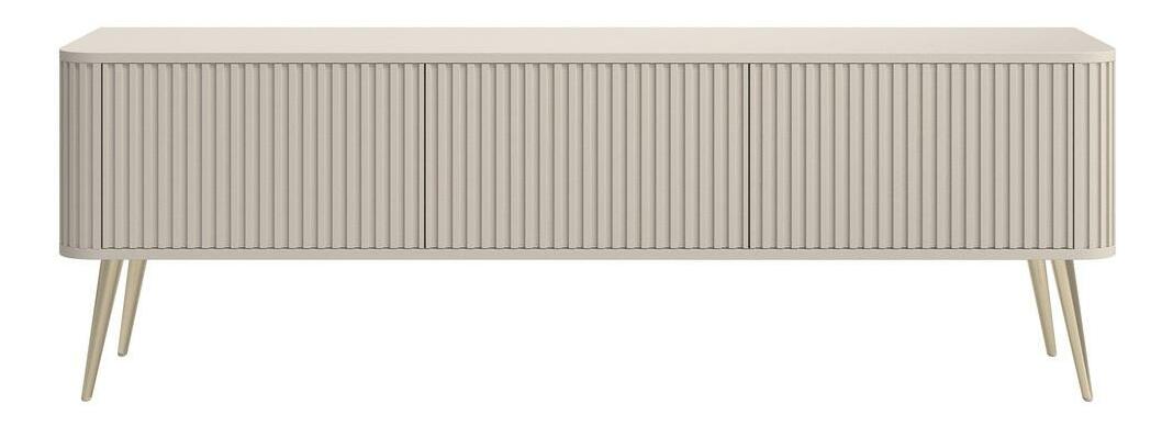 TV skrinka/stolík Oglio O5 (sivobéžová + zlatá)