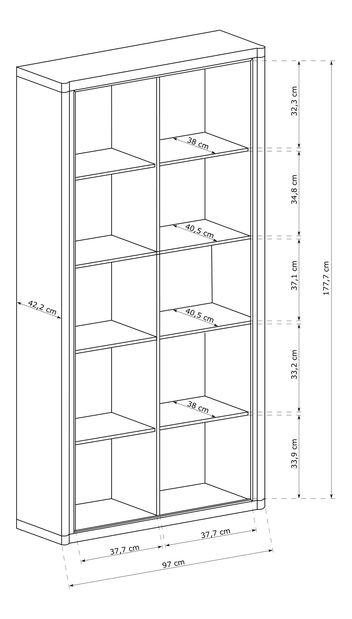 Regál Douglas 23 (szonoma tölgy)