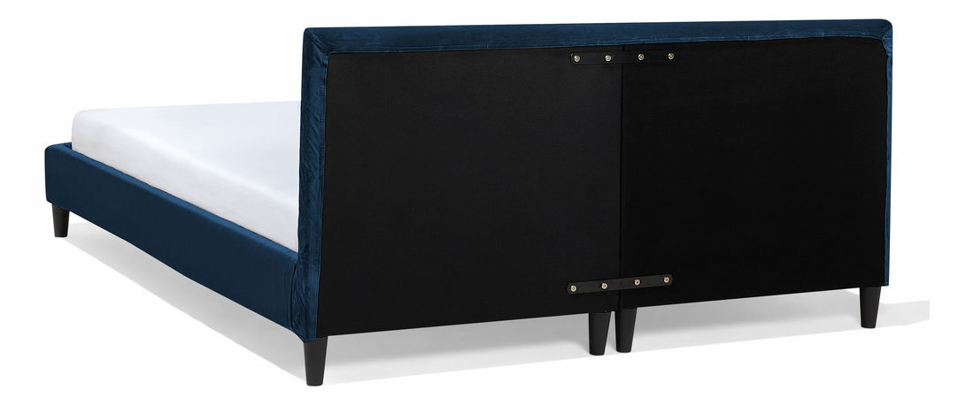 Pat matrimonial 180 cm FUTTI (cu somieră) (albastru) *vânzare stoc