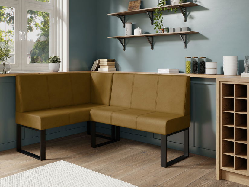 Bancă de colț Bernio 140x200 ( muștar) (S)