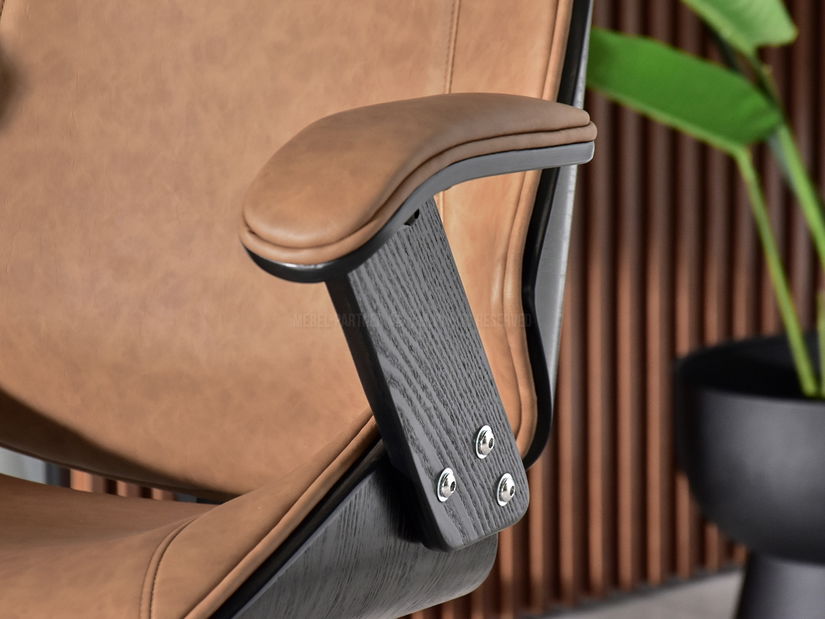 Fotelja Franc (tamnosmeđa + crna)