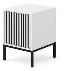 Nočný stolík F 1D Rowanna (biela + čierna)