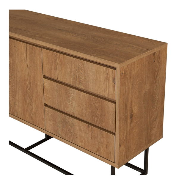 Súprava nábytku do obývacej izby Laxi 4 (orech + čierna)