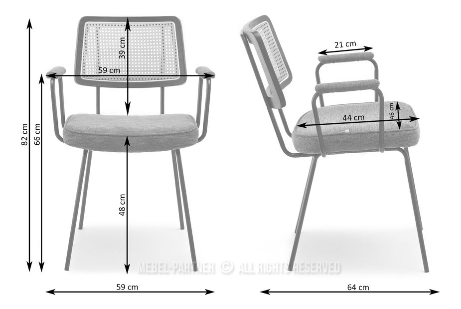 Stolica Cleo (hrast + crna)