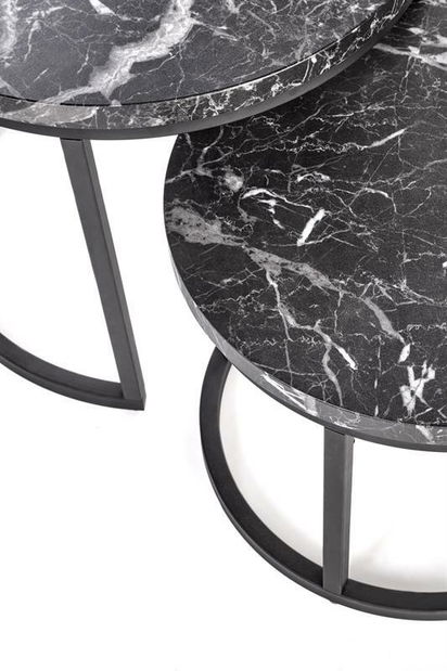 Dohányzóasztal szett (2 db.) Owen (fekete) 