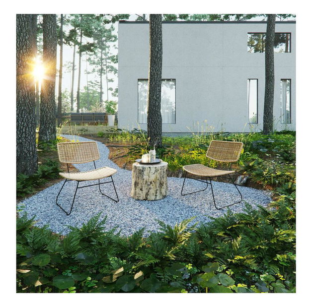 Scaun de grădină Sparkley (stejar natural)