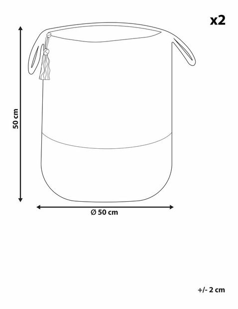 Set 2 buc coșuri depozitare Gregory (Alb + albastru)