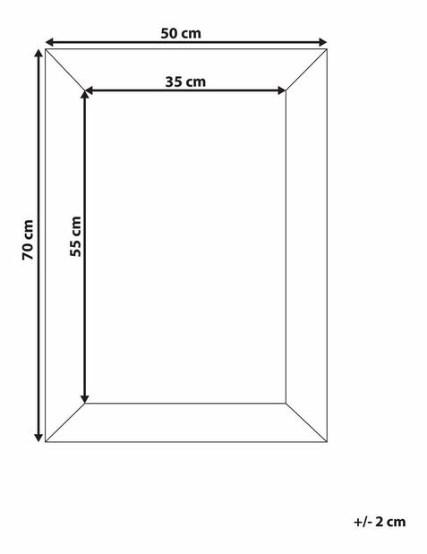 Oglindă de perete Lauza (albastru)