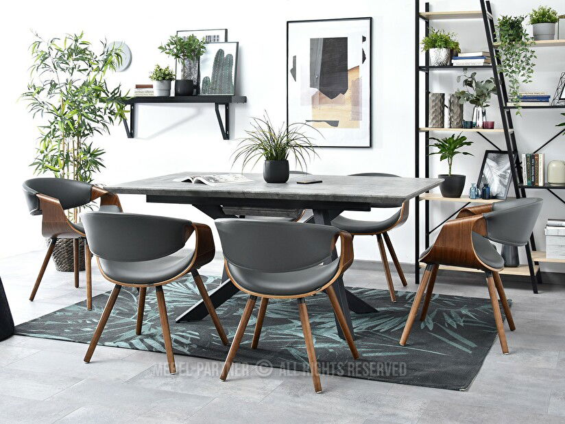 Scaun Bjorn K (gri + nuc)