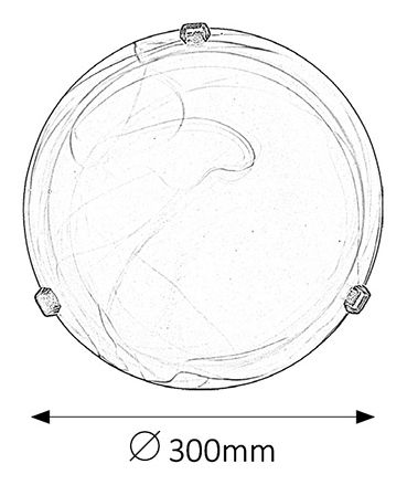 Stropna svjetiljka Alabastro 3253 (tabak + alabaster + brončane ručke)