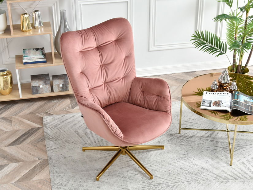 Fotelja Meryl (zlatna)