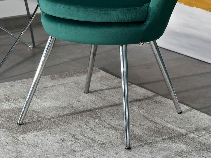 Fotel Lasair (zöld + króm)