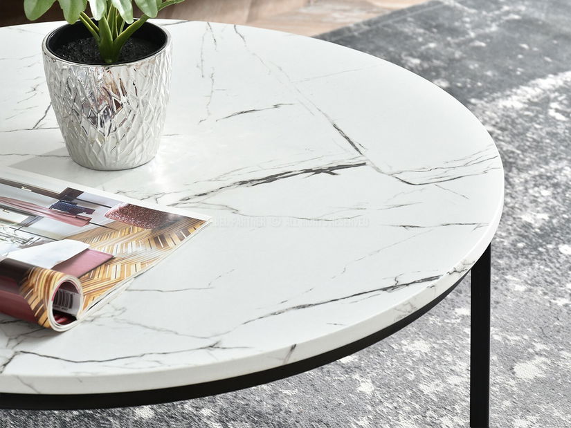 Konferenčný stolík Kolja Stolik Xl (biela + čierna)