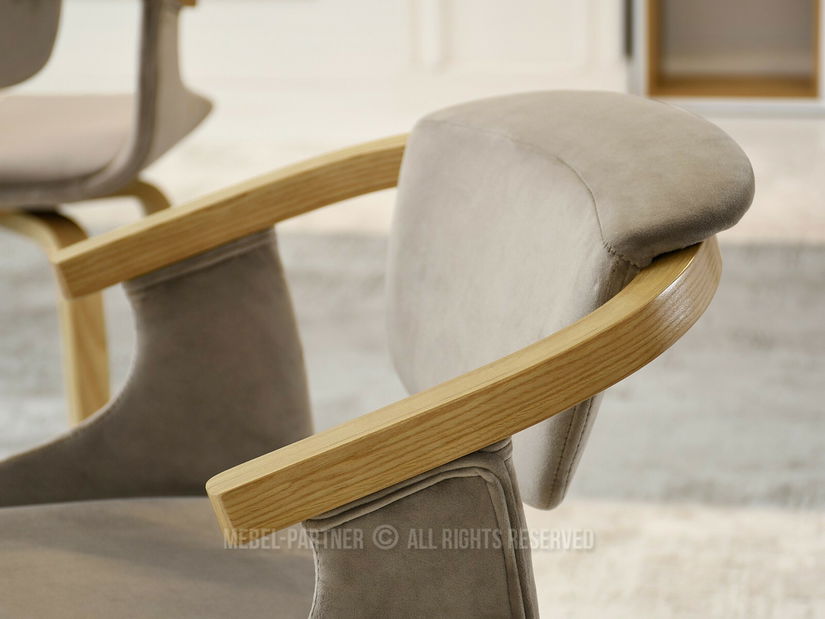 Scaun sufragerie Madres (bej + stejar)