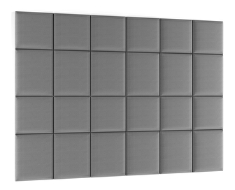 Kárpitozott panel 24 db.  Quadra 240x180 cm (szürke)