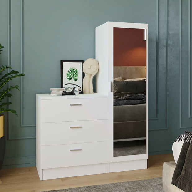 Set mobilier pentru hol Cicci (Alb)