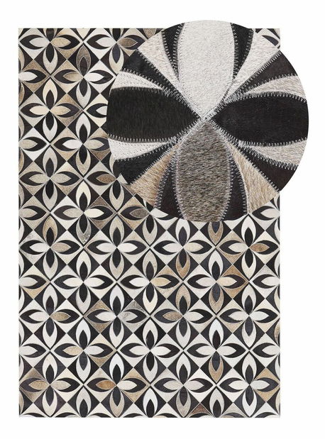 Koberec 140x200 cm ISIHU (patchwork hnedá)