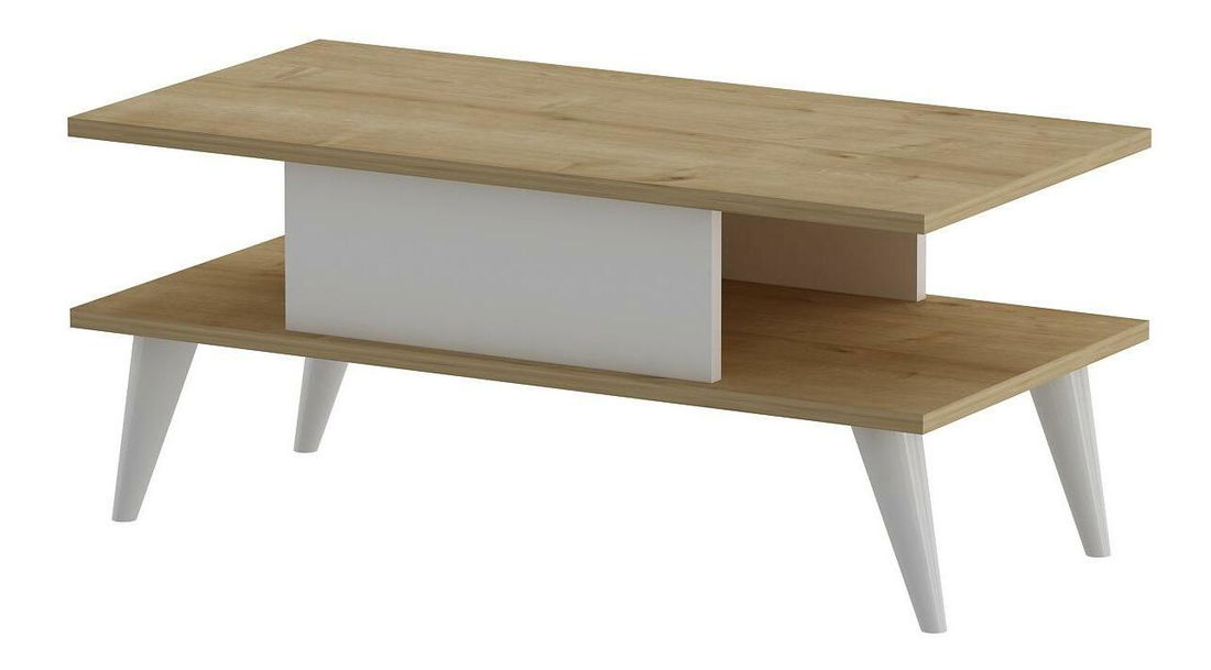 Konferenčný stolík Disevo 1 (dub zafírový + biela) 