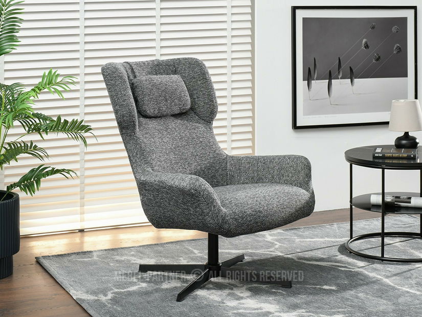 Fotelja Irma (grafit + crna)