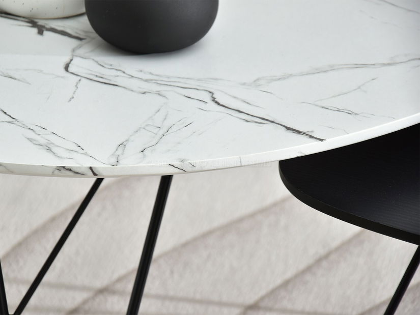 Măsuță de cafea Rave Zest Xl (alb + negru)