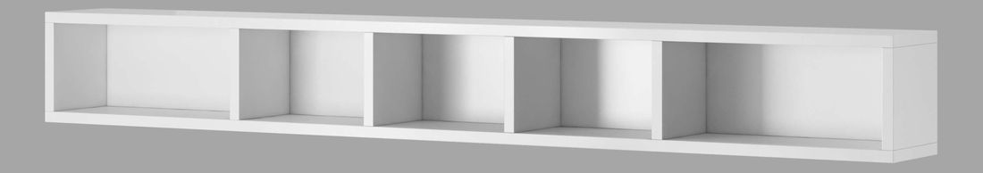Fali regál Tamie Typ 02 (fehér + fényes fehér) *kiárusítás