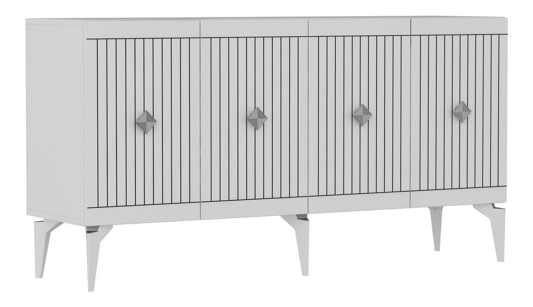 Skrinka Lideke 1 (biela + strieborná) 