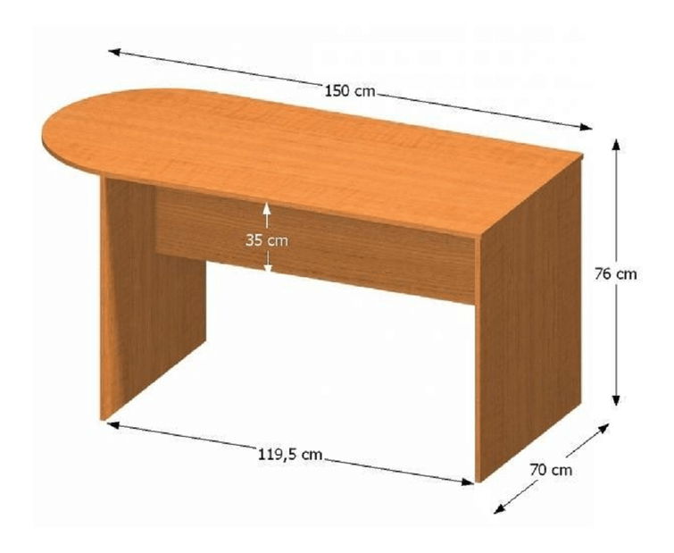 Pisaći stol Asista AS 022 trešnja 