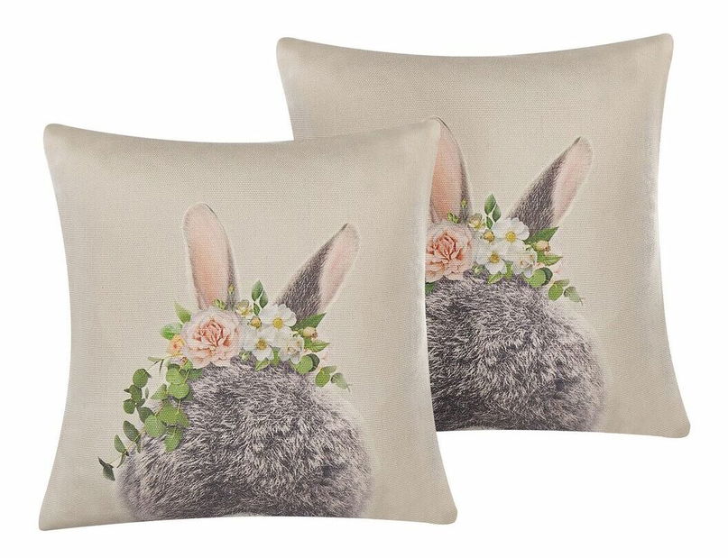 Set 2 ukrasna jastuka 45 x 45 cm Fatsy (siva)