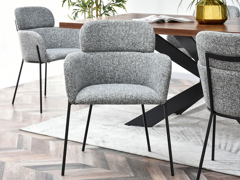 Stolička Baggie K (sivá + čierna)