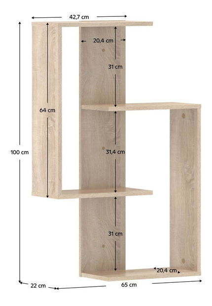 Polica Vinsconsin (hrast sonoma)