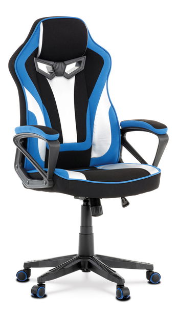 Kancelárske/herné kreslo Ynais-Y340-BLUE (modrá + čierna + strieborná)